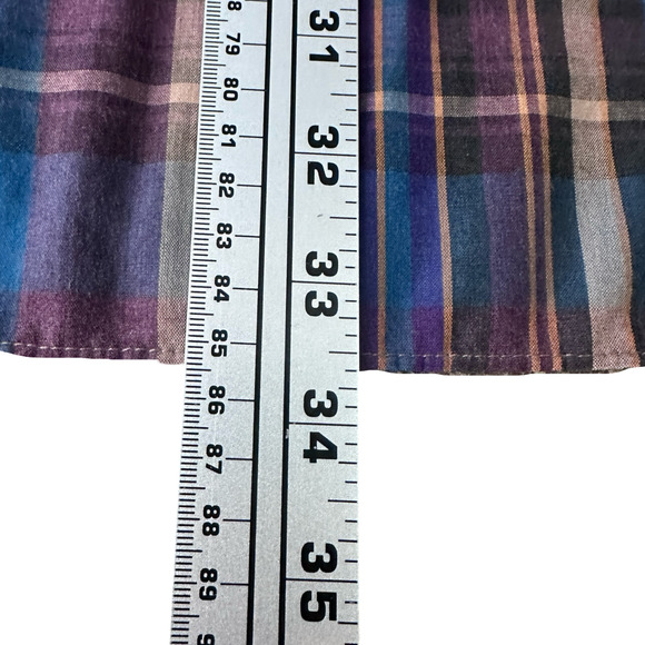 Ely Cattleman Western Shirt Men’s 2XL XXL Brown Blue Plaid Pearl Snap Button-Up - Picture 9 of 9